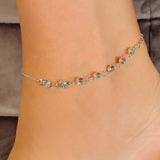Grandinėlė ant kojos "Crystal anklet"