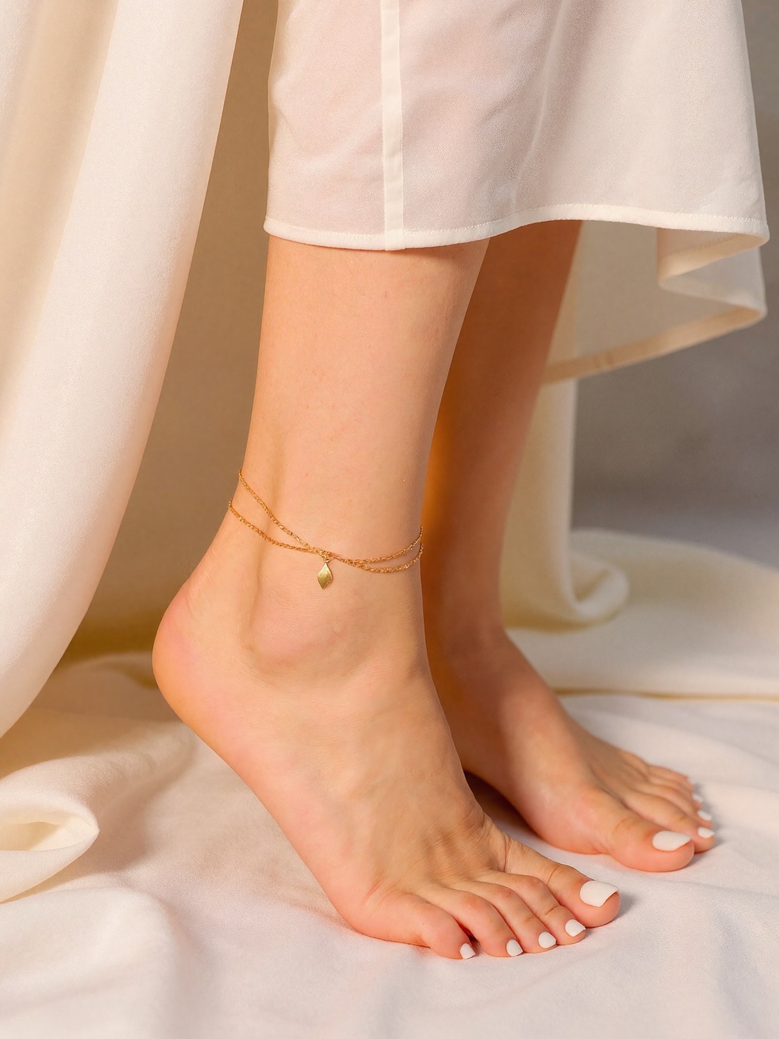 Grandinėlė ant kojos "Romb anklet"