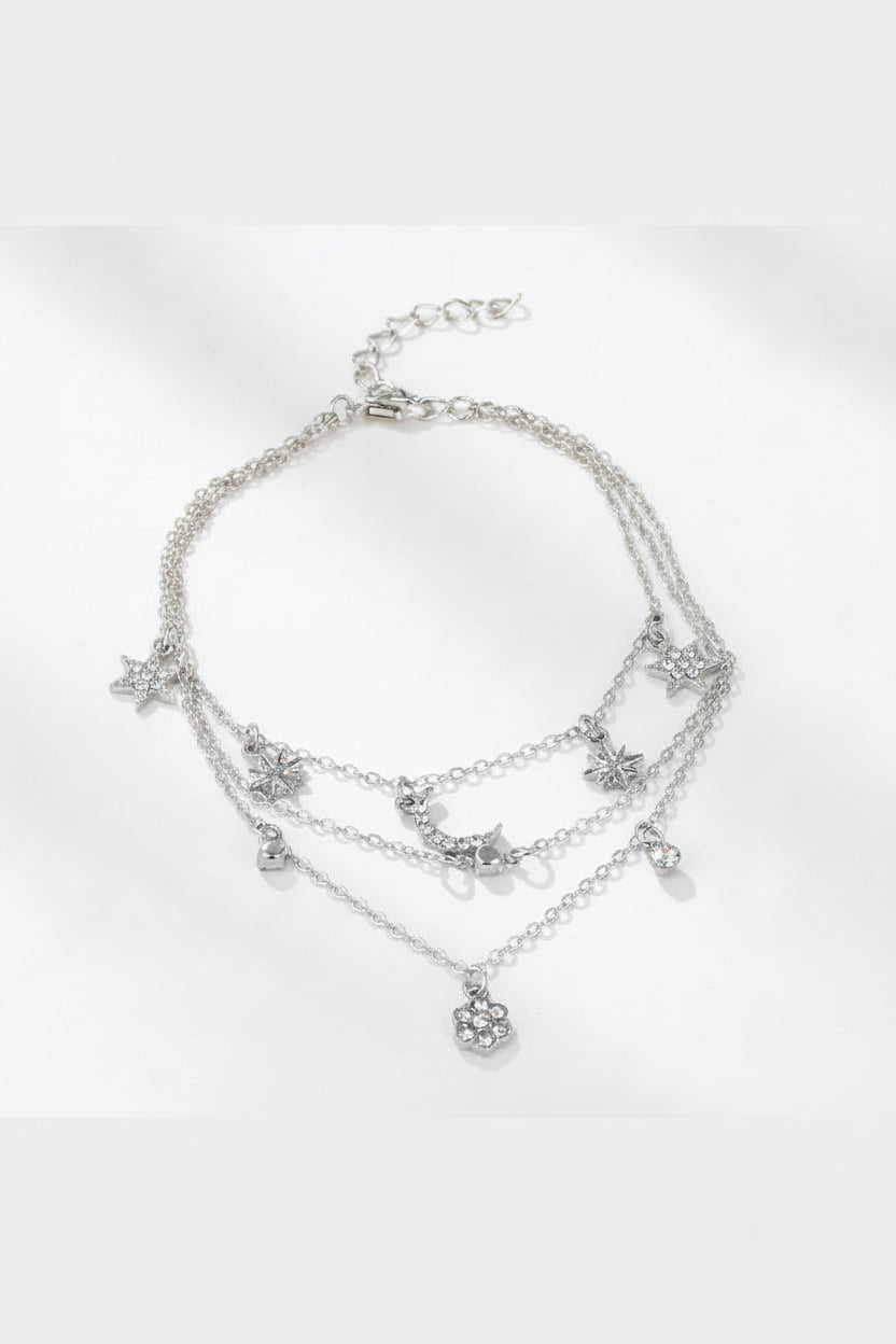 Grandinėlė ant kojos "Multi pendants silver"
