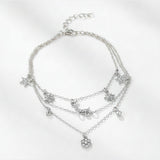 Grandinėlė ant kojos "Multi pendants silver"