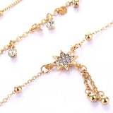 Grandinėlė ant kojos "Three crystal anklet"