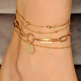 Grandinėlė ant kojos "Four row wide anklet"