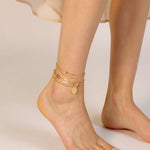 Grandinėlė ant kojos "Four row wide anklet"