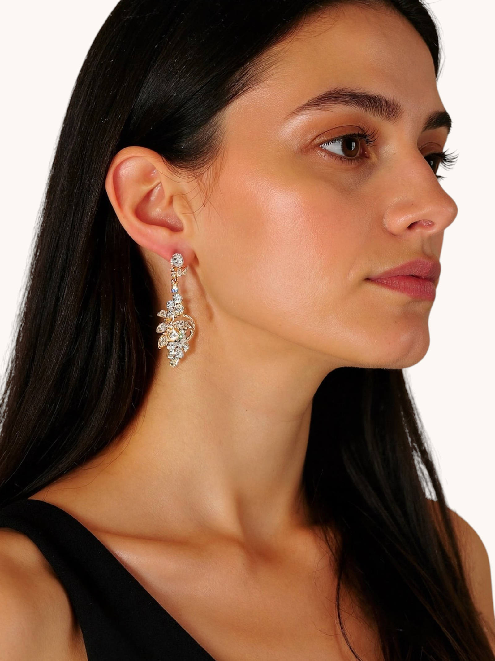 Proginiai auskarai "Crystal bunch"