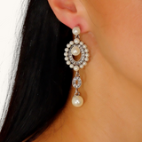 Proginiai auskarai "Circle pearl"
