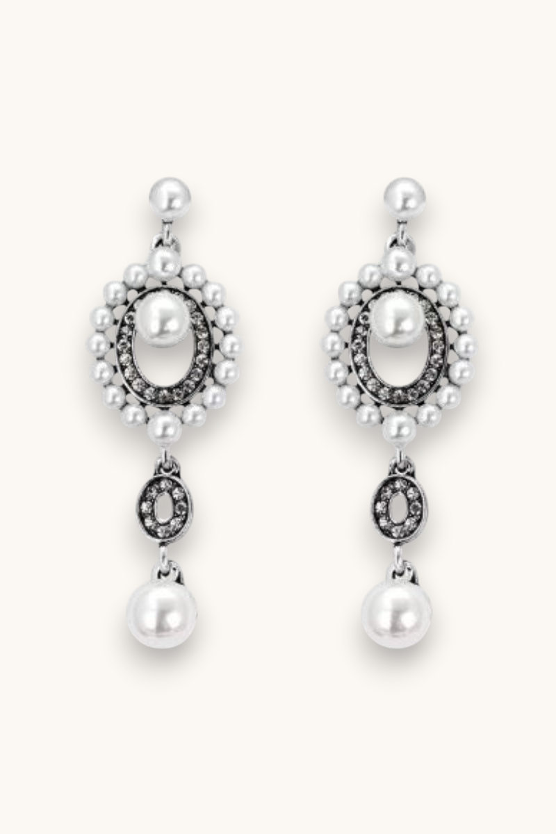 Proginiai auskarai "Circle pearl"