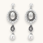 Proginiai auskarai "Circle pearl"