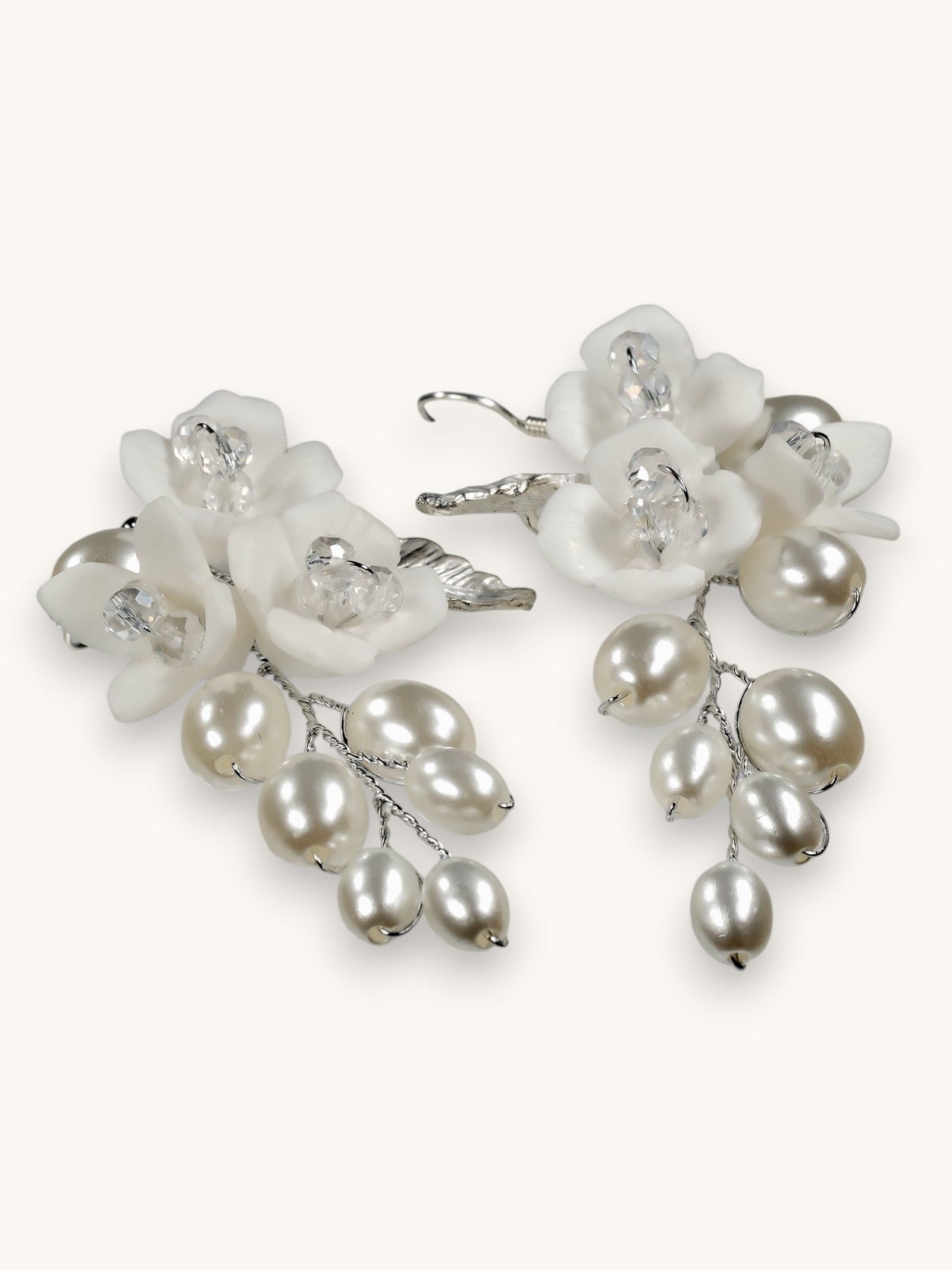 Proginiai auskarai "Resin flower earrings"
