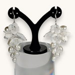 Proginiai auskarai "Resin flower earrings"