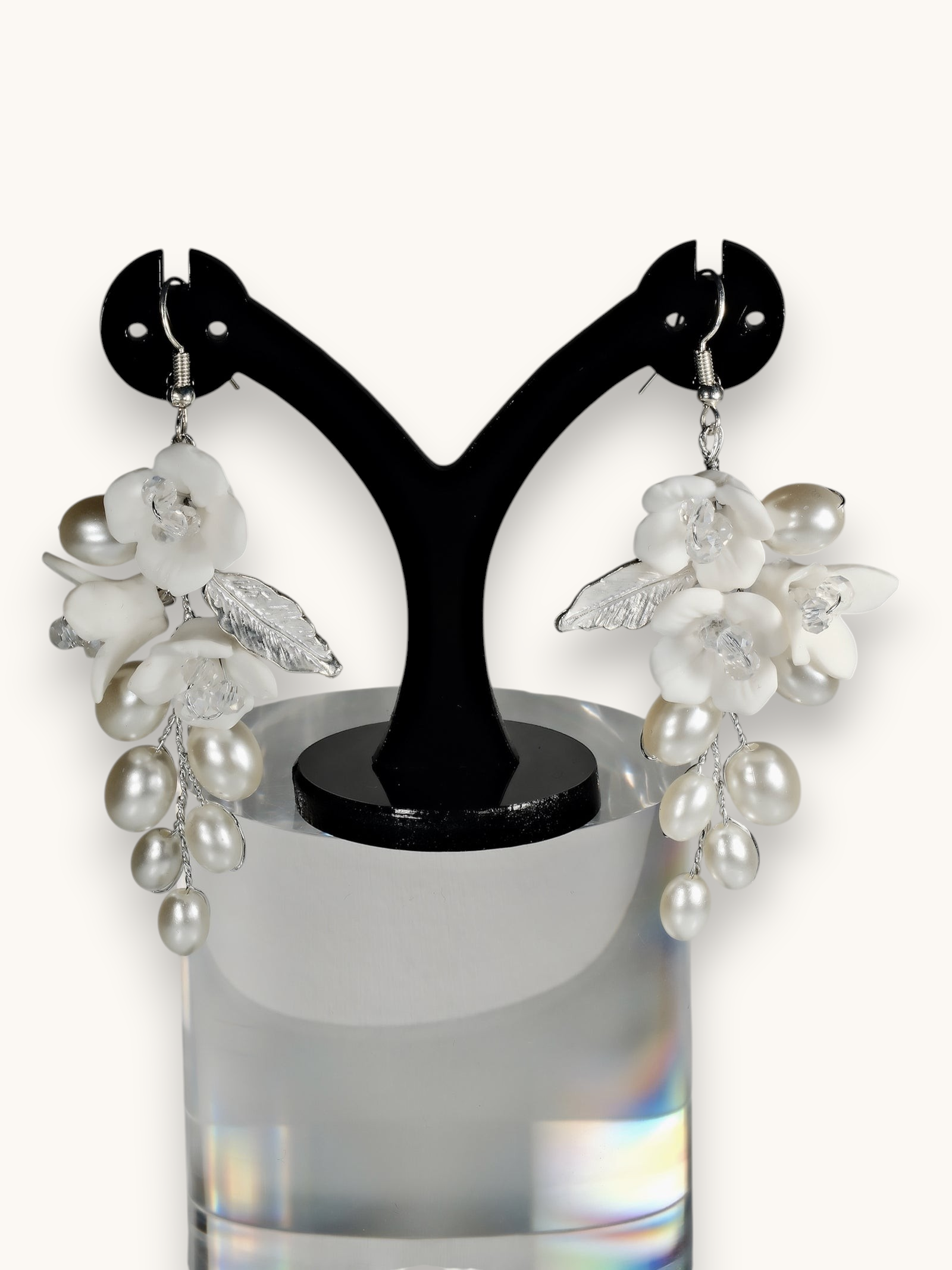 Proginiai auskarai "Resin flower earrings"