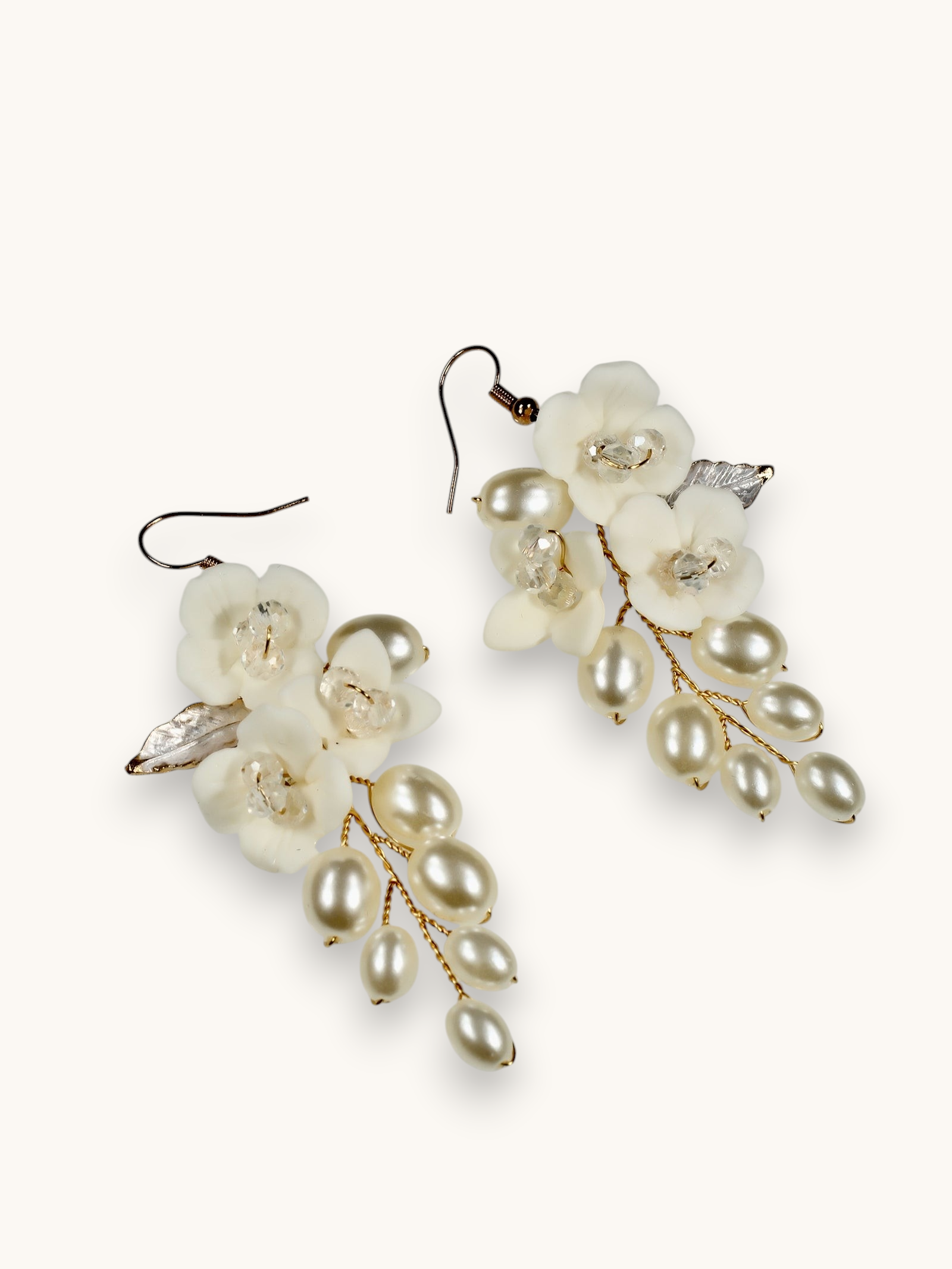 Proginiai auskarai "Resin flower earrings"