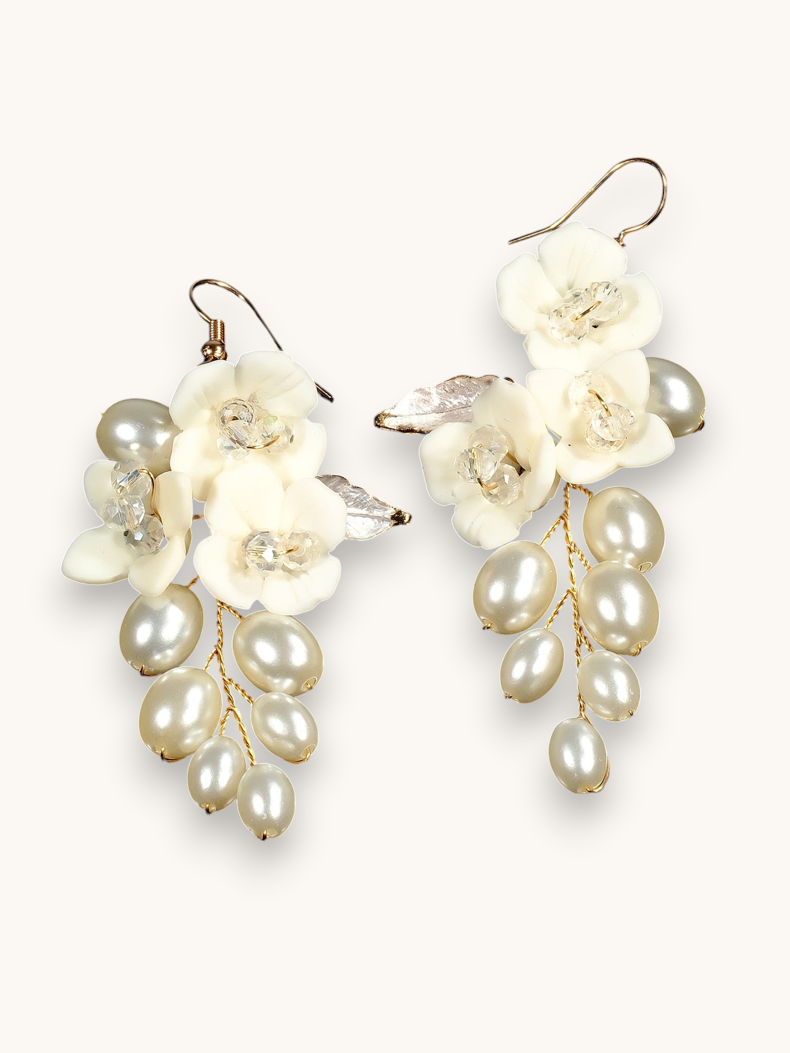 Proginiai auskarai "Resin flower earrings"