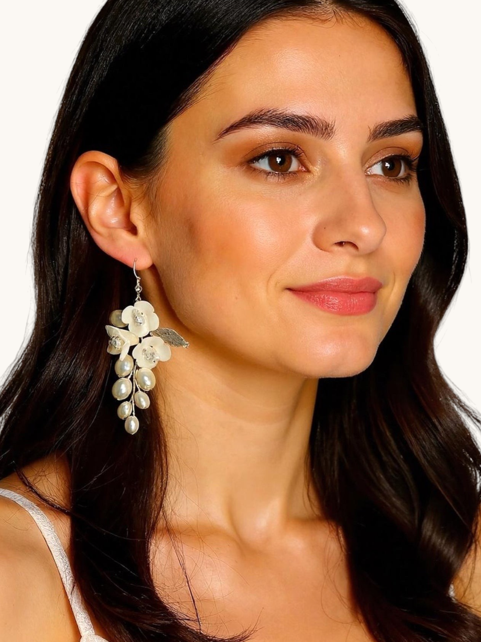 Proginiai auskarai "Resin flower earrings"