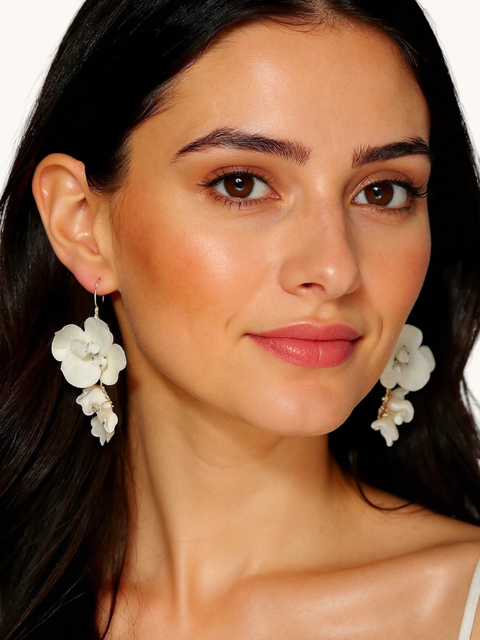 Proginiai auskarai "Ceramic flower earrings"