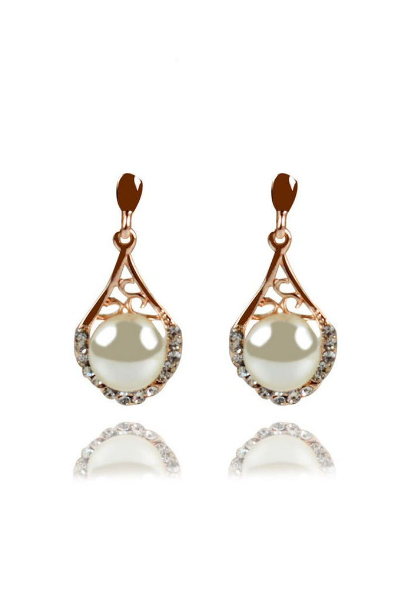 Auskarai "Precious round pearl"