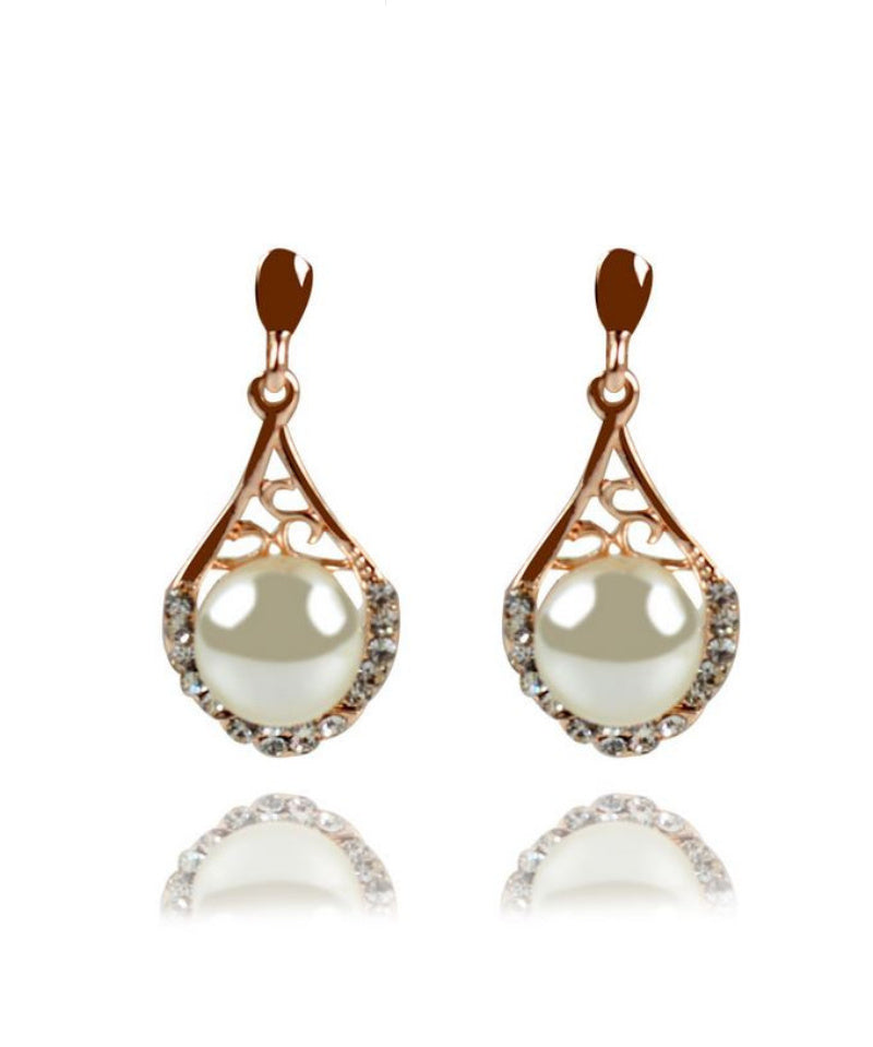 Auskarai "Precious round pearl"