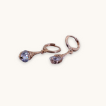 Auskarai "Dangler zirconia"