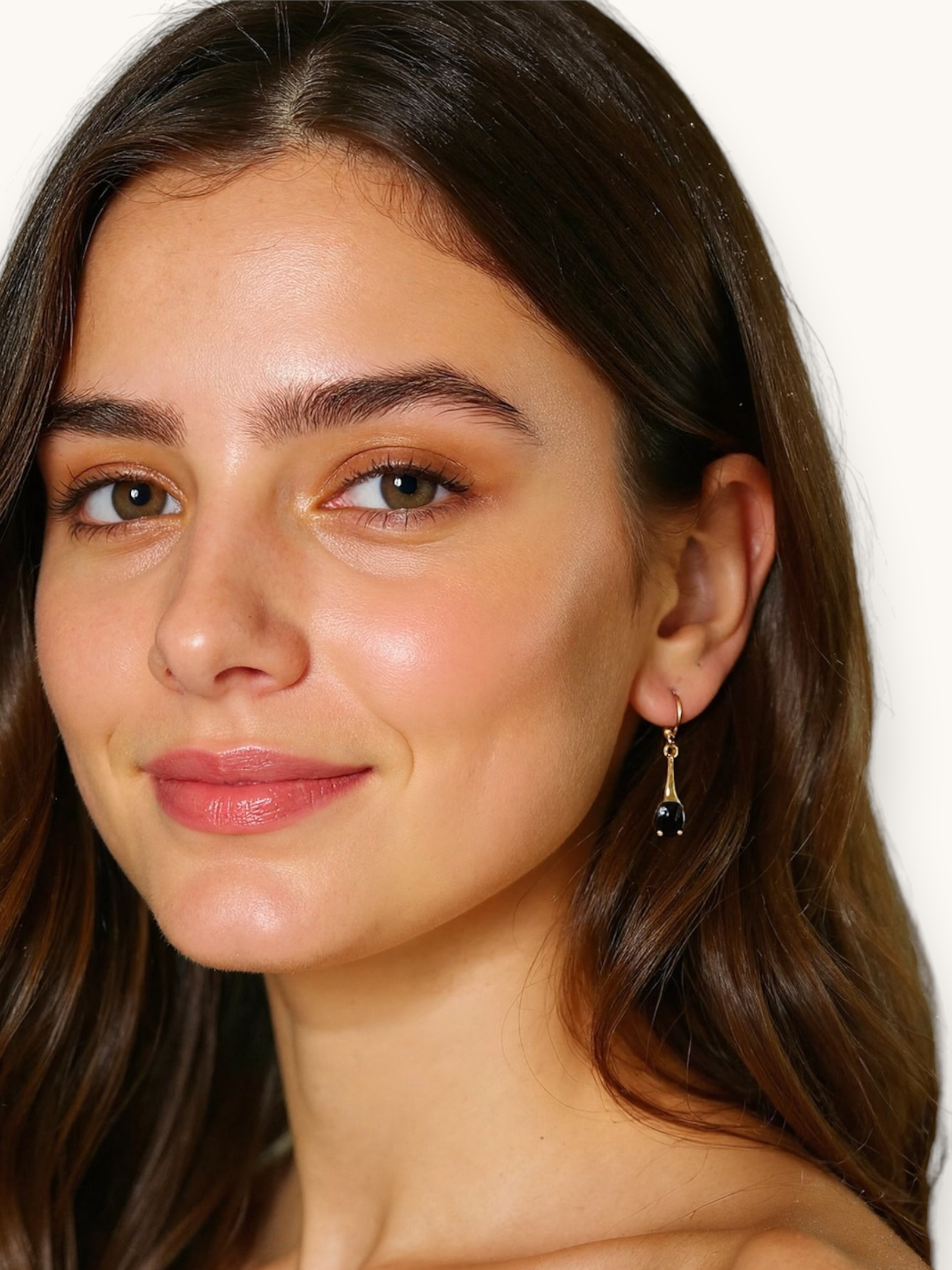 Auskarai "Dangler zirconia"