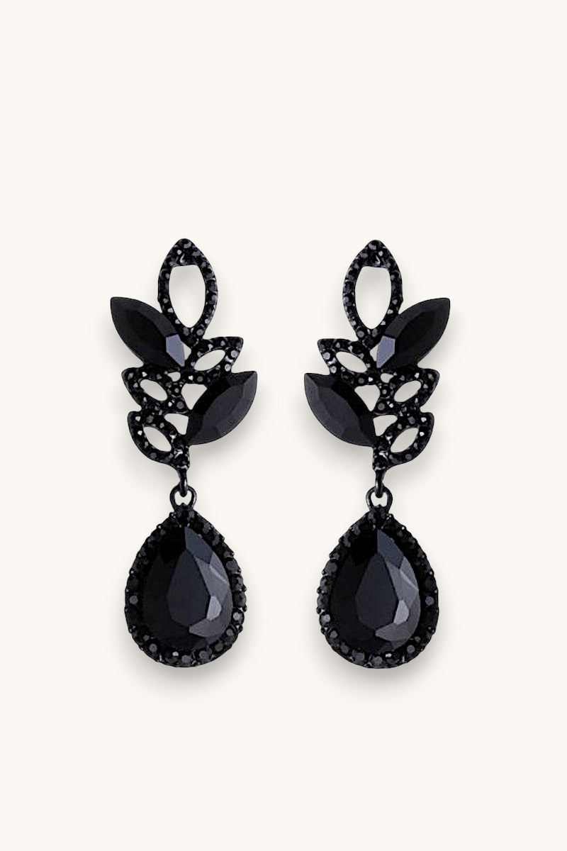 Auskarai "Black stone"
