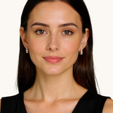 Auskarai "Rose red earrings"