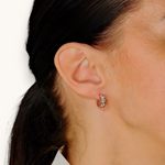 Auskarai "Rose red earrings"