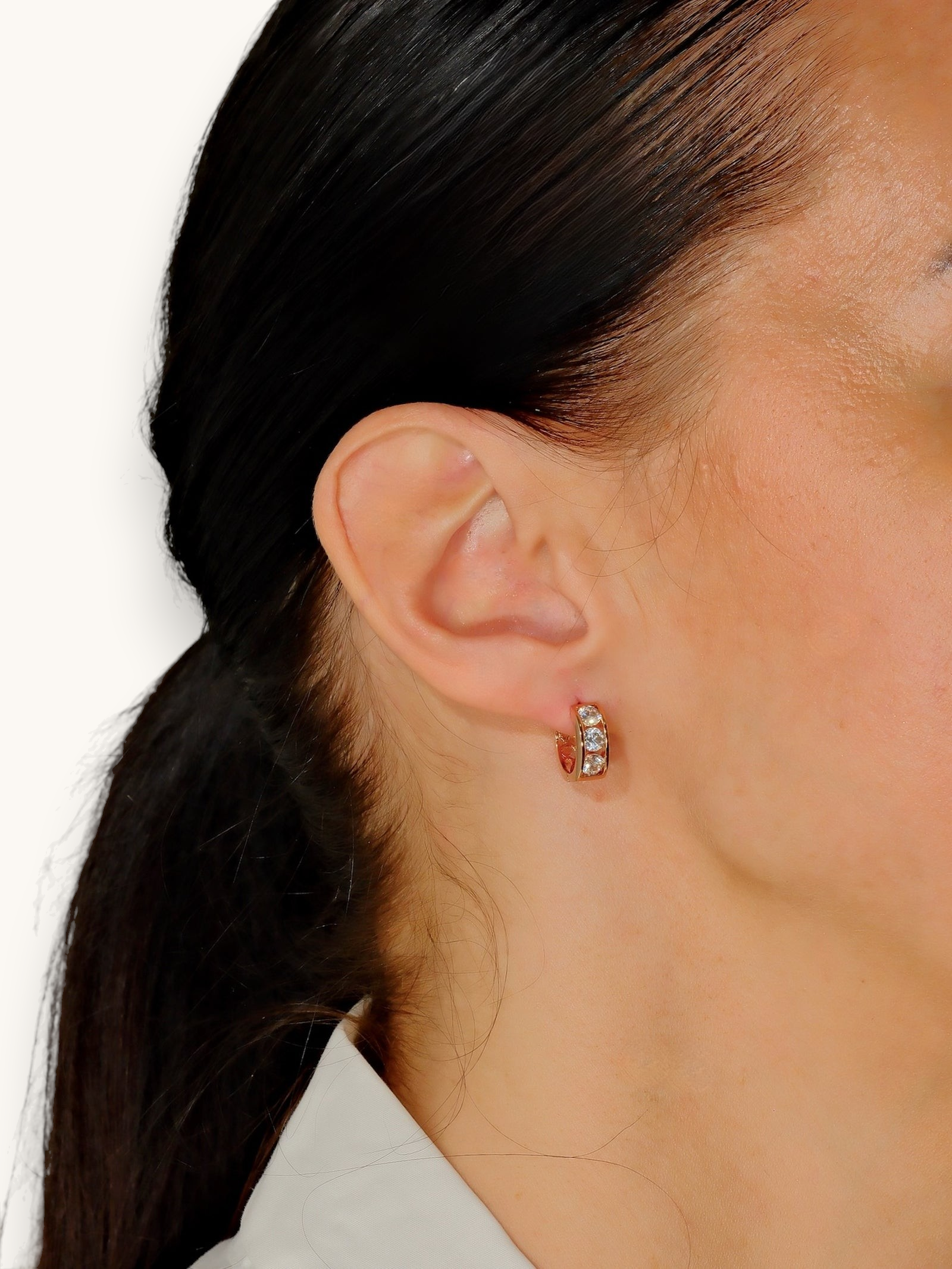 Auskarai "Rose red earrings"