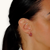 Auskarai "Rose red earrings"