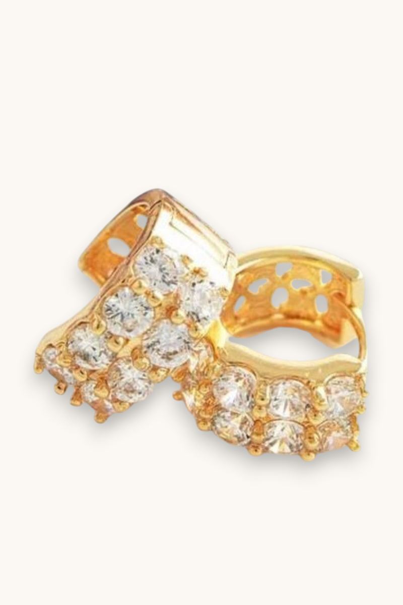 Auskarai "Shinning hoop earrings"