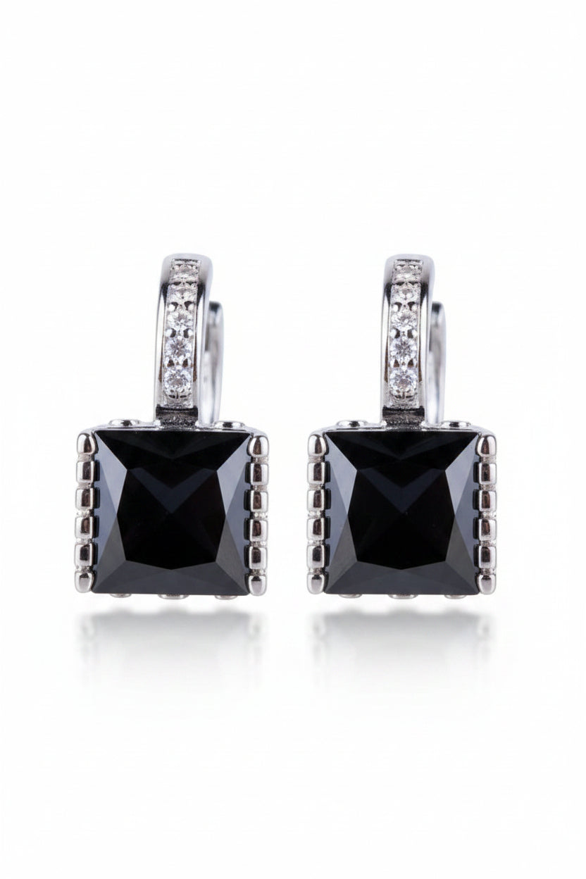 Auskarai "Black Square"