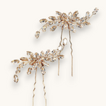 Plaukų smeigtukas/sagė "Golden crystal pin"