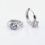 Auskarai "Glitter silver earrings"