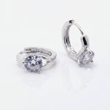 Auskarai "Glitter silver earrings"