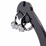 Auskarai "Glitter silver earrings"