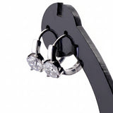 Auskarai "Glitter silver earrings"