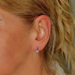 Auskarai "Glitter silver earrings"