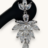 Auskarai "Zircon Feather"