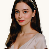 Plaukų lankelis "Golden Pearl Bloom"