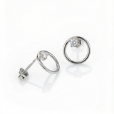Auskarai Circle Crystal — Luxiage
