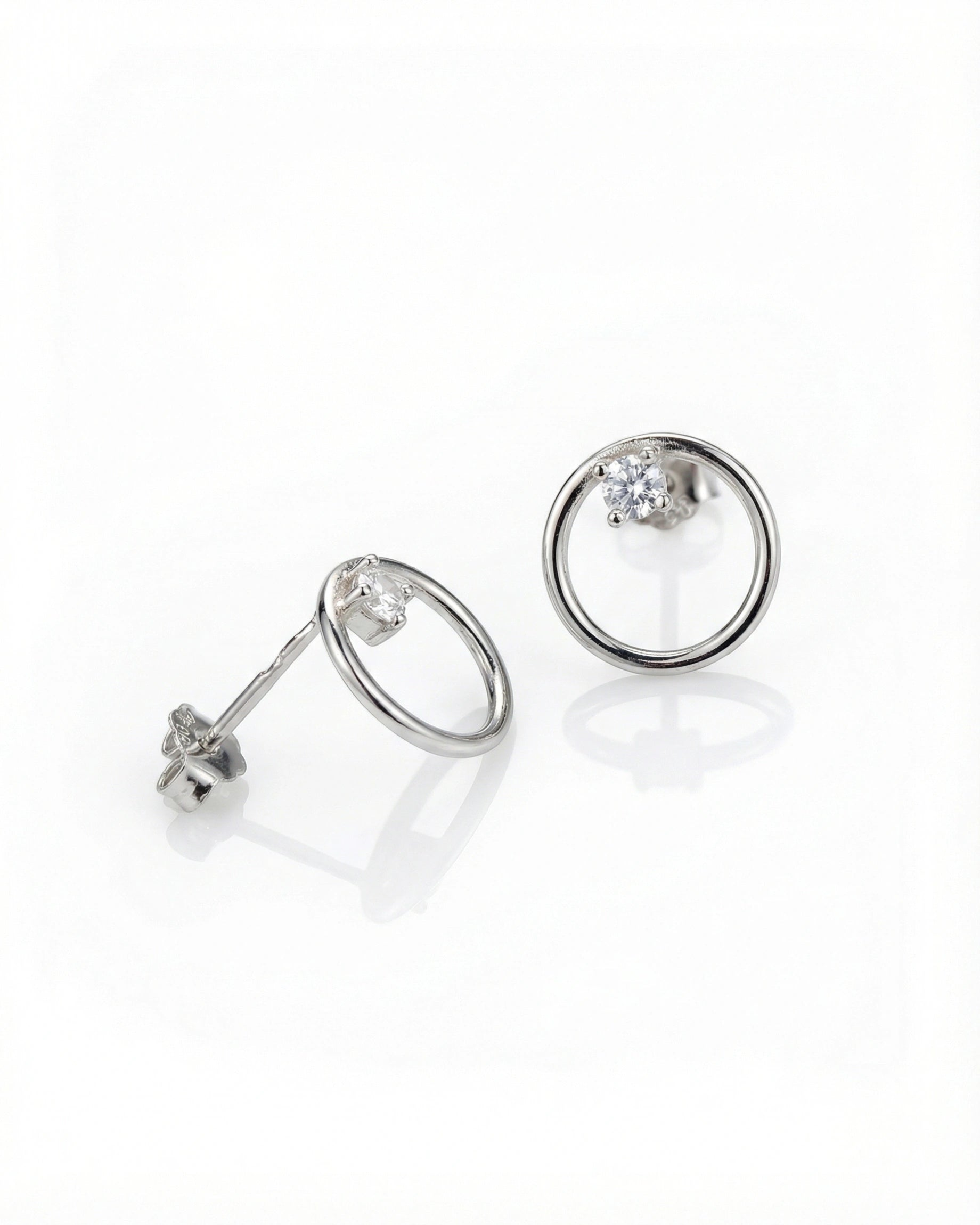 Auskarai Circle Crystal — Luxiage
