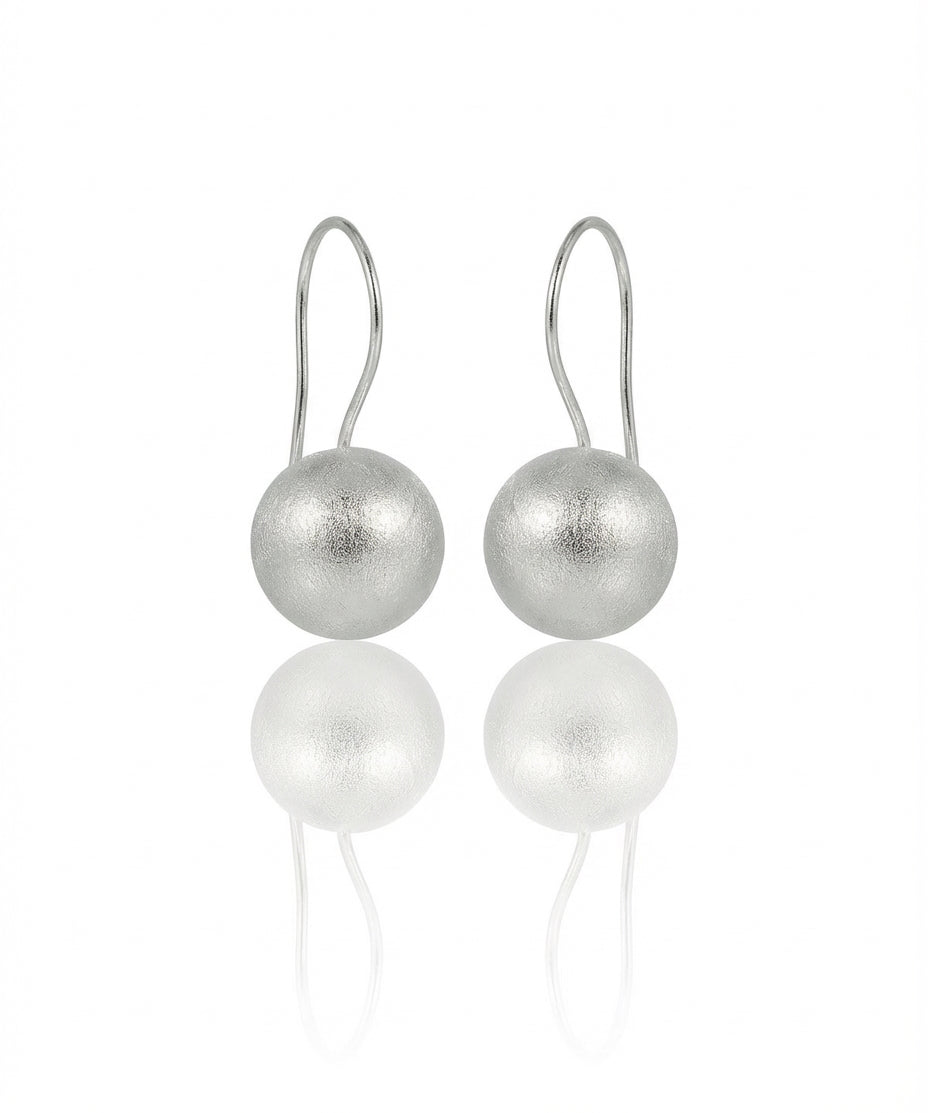 Auskarai Brushed Ball — Luxiage