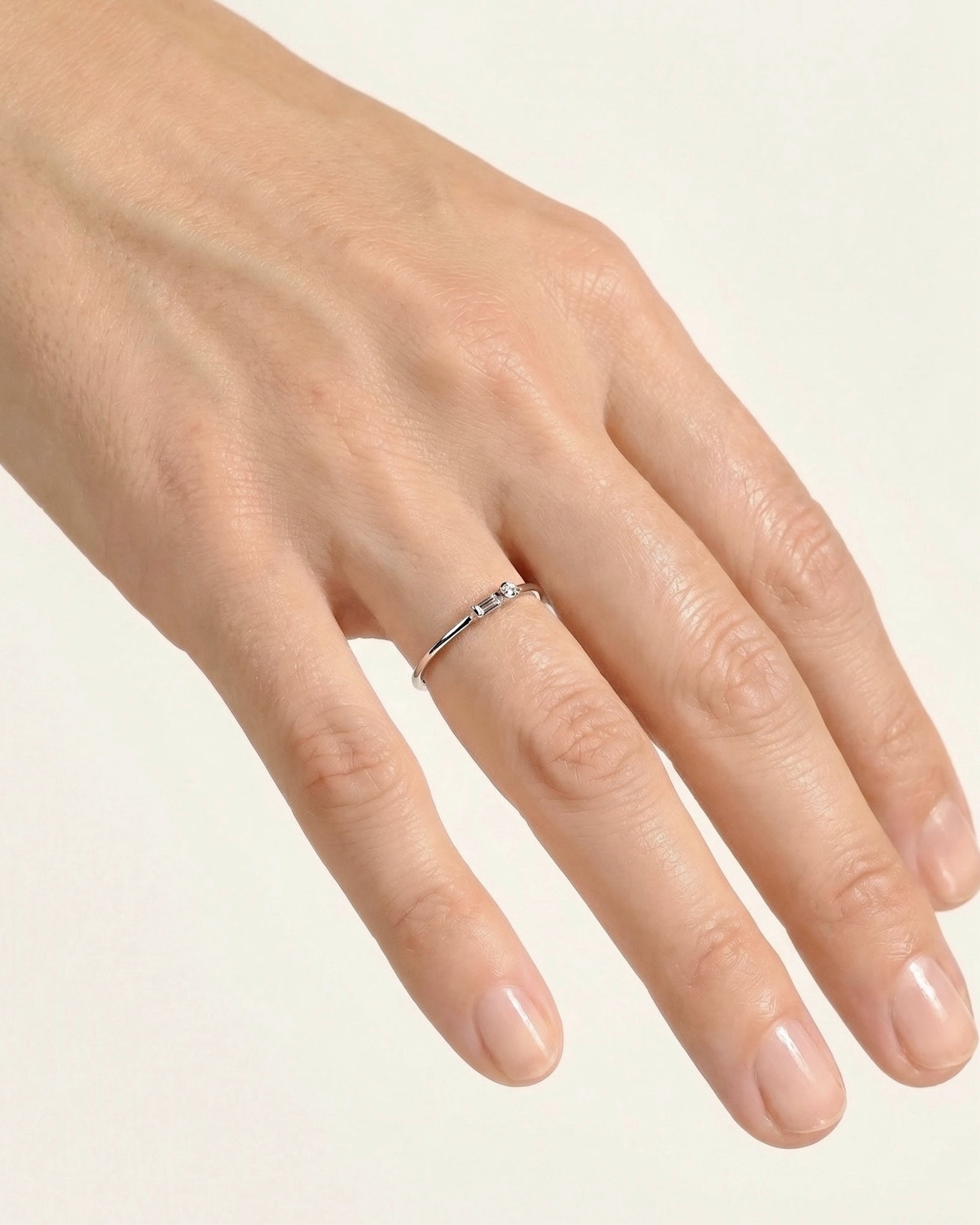 Žiedas Thin zircon — Luxiage