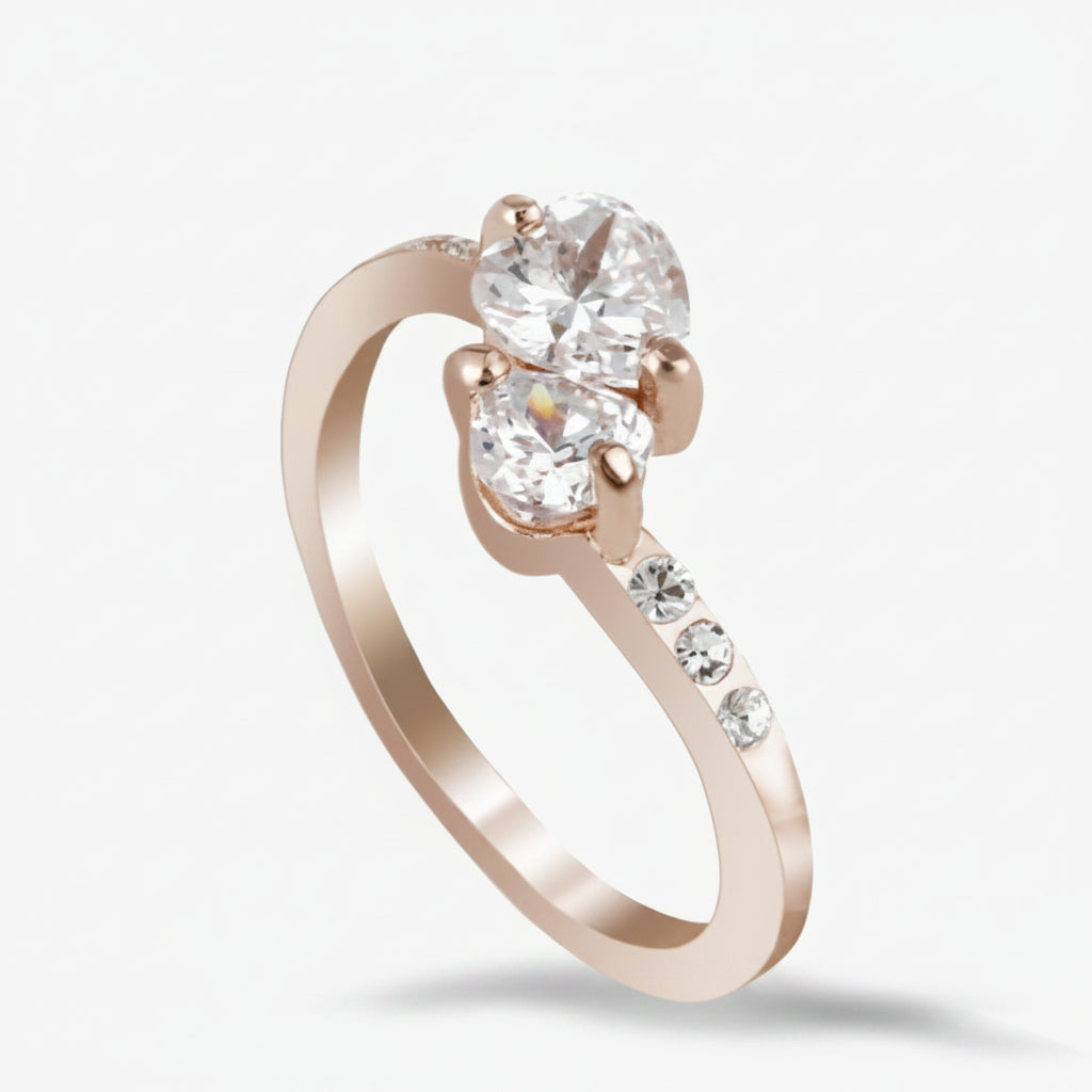 Žiedas Crystal leaf — Luxiage