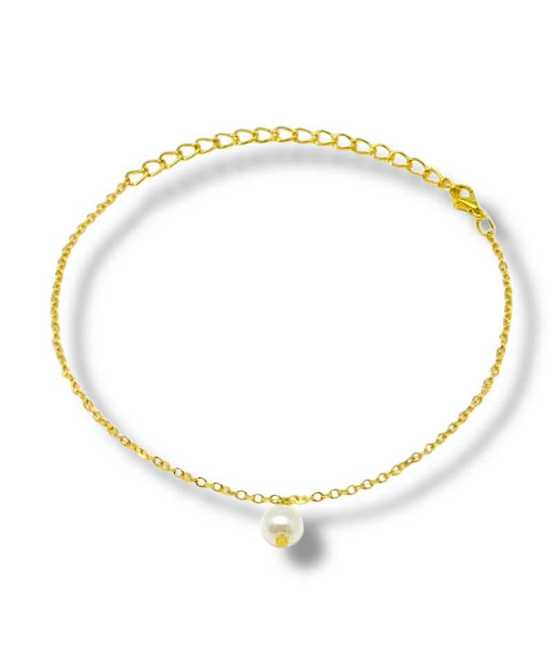Grandinėlė ant kojos Golden Pearl Anklet — Luxiage